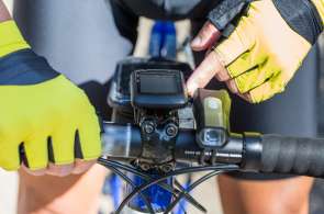 Beeld bij GPS-navigatiesystemen voor op de fiets