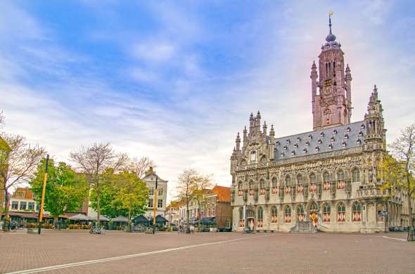 Beeld bij Historische stadhuizen op Walcheren