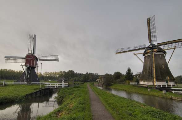 Beeld bij Poldermolenroute door Utrecht