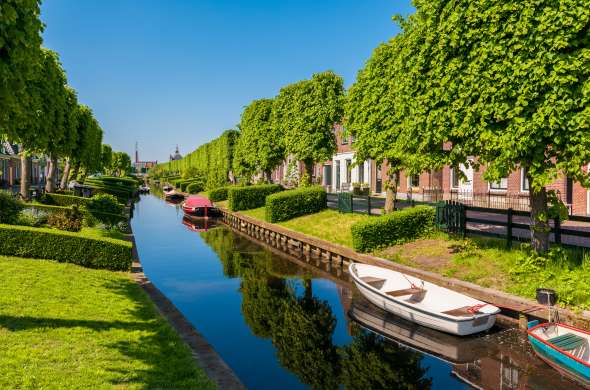 Beeld bij Waterroute langs Elfstedenstadje IJlst