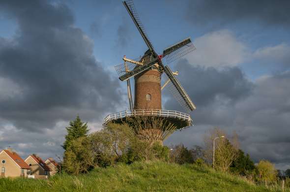 Beeld bij De molens van Noord-Beveland