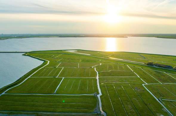 Beeld bij Waterrijk bij het Markermeer