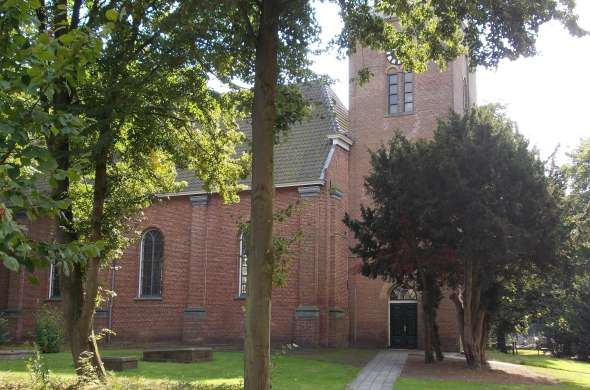 Beeld bij Dikke bomen in Groningen