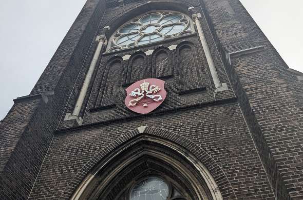 Beeld bij Liduina van Schiedam