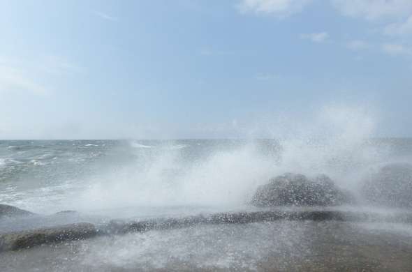 Beeld bij Windstoten in IJmuiden